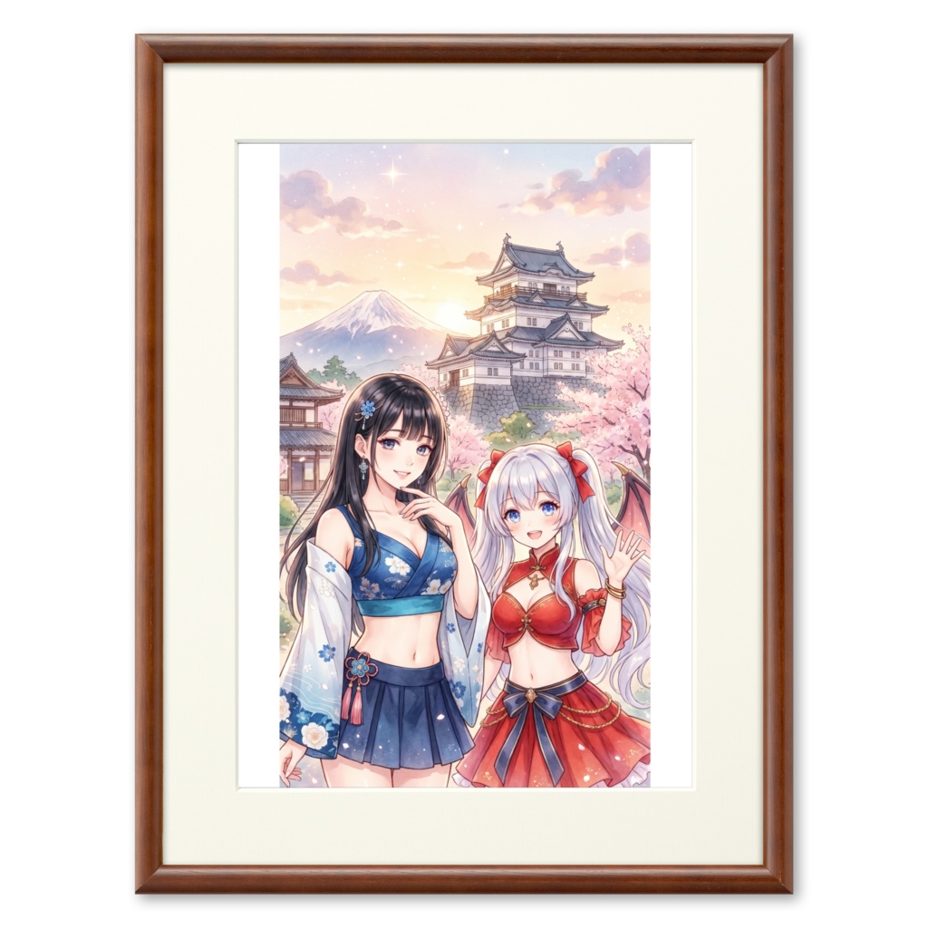 小田原にいく銀髪の美少女と黒髪ロング