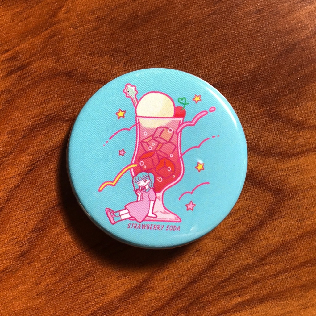 「STRAWBERRY SODA」缶バッジ