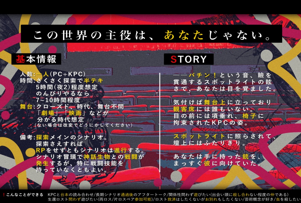 【CoCシナリオ】No.「  」(旧題:エンドロールは二人きり)【SPLL:E193731】