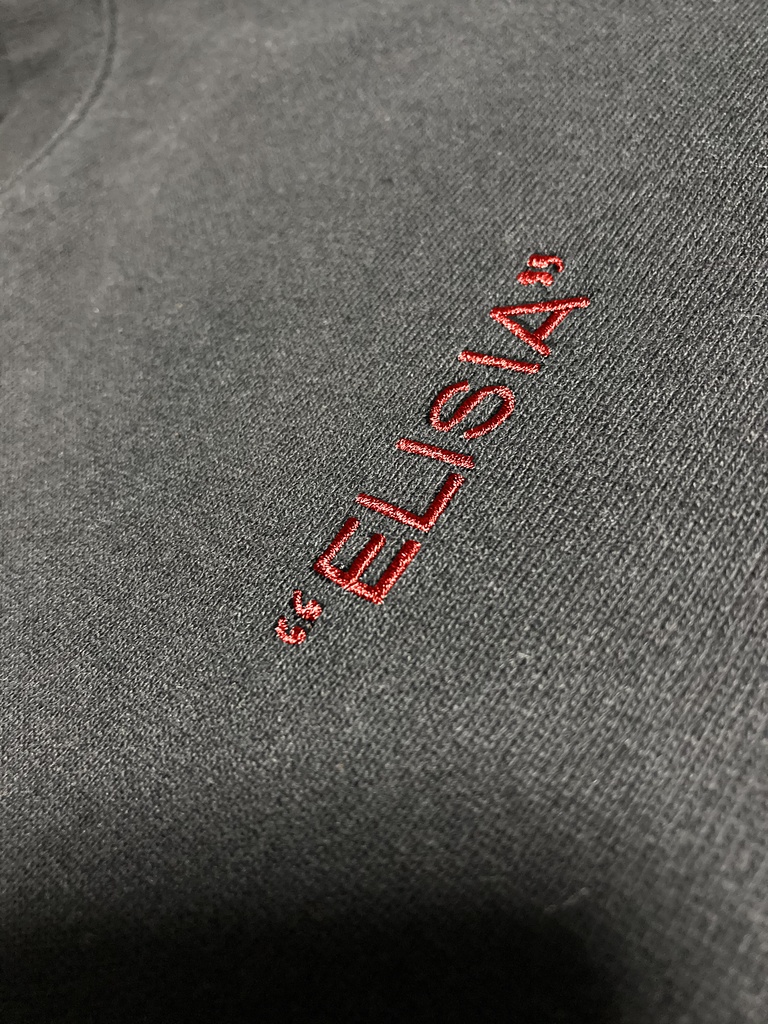 【再販】エリシアちゃんスウェット黒 サイズXL