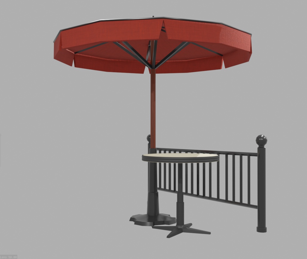 Parasol & Fence Set
