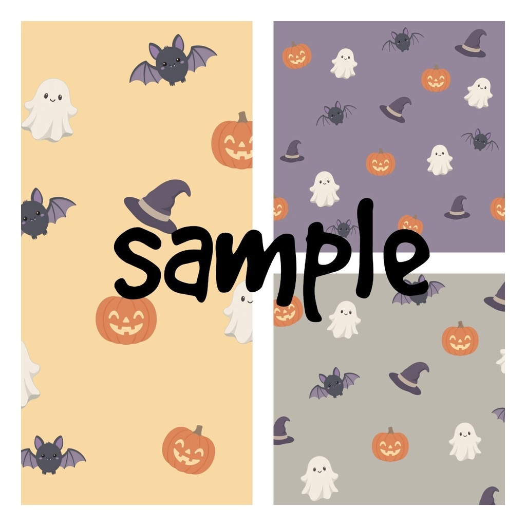 【無料版有】ハロウィン デジタルペーパー 3枚セット/背景素材・壁紙