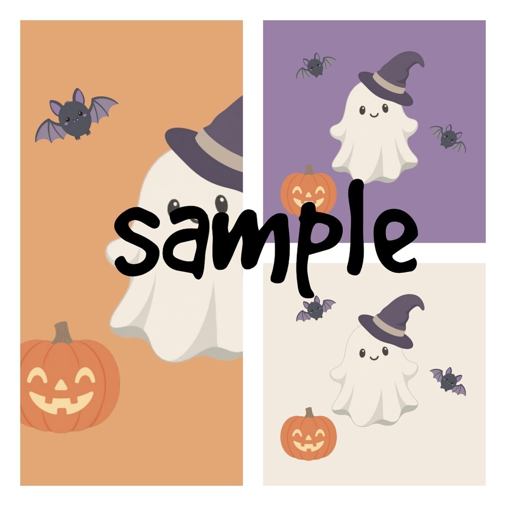 【無料版有】ハロウィン デジタルペーパー 3枚セット/背景素材・壁紙