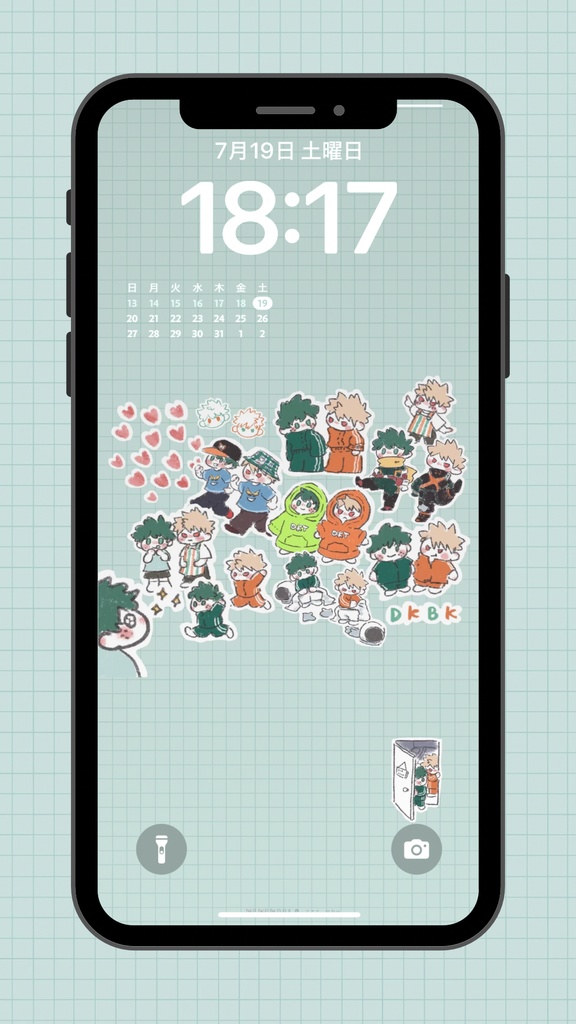 こつぶ出勝コラージュ スマホ壁紙