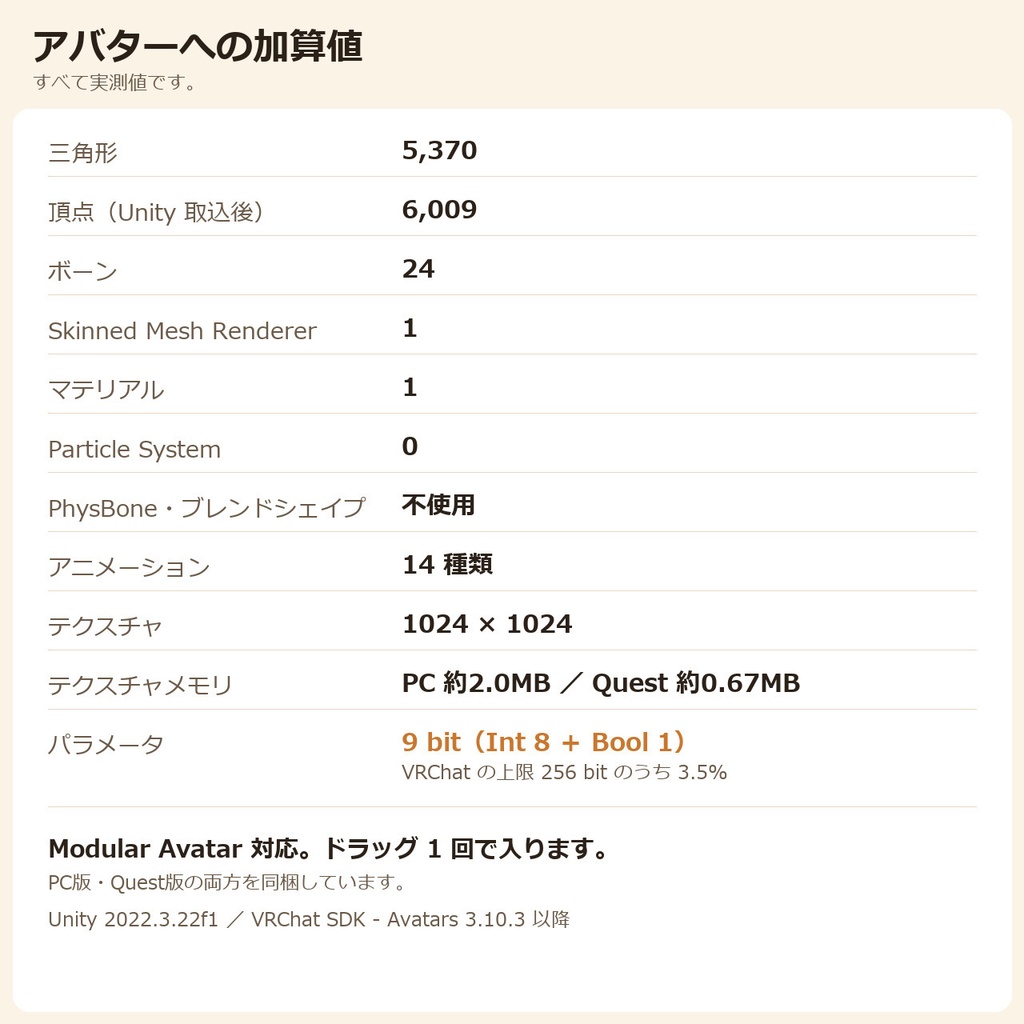 バットプリンちゃん|VRChat用 頭上ペットアクセサリー|13種モーション・Modular Avatar対応【PC/Quest】