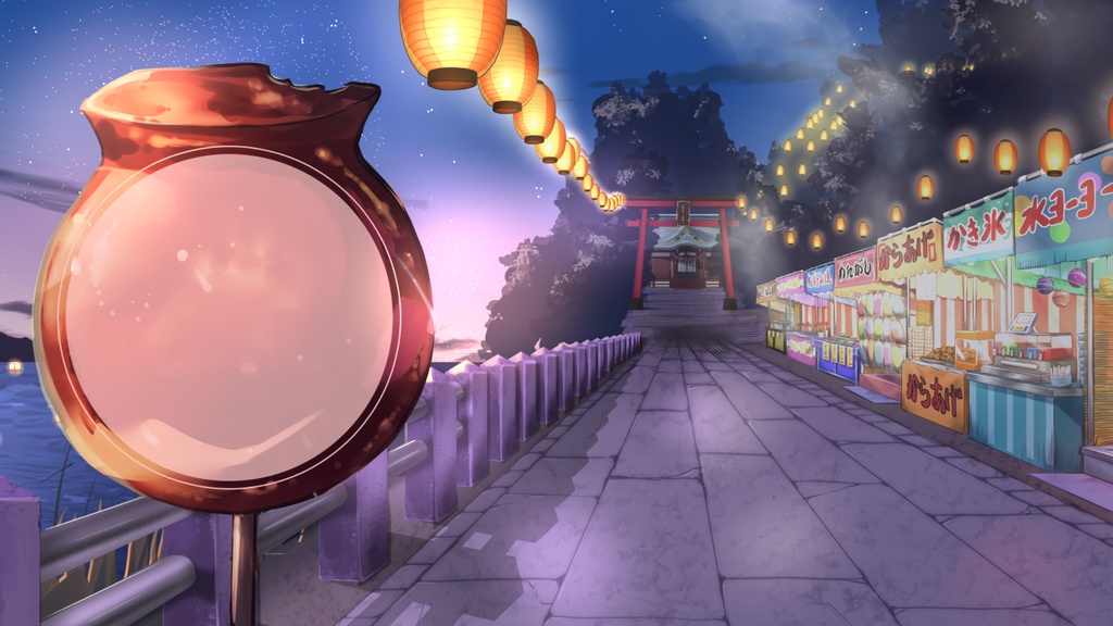 【ループ動画背景】屋台!花火!灯篭流し9種類!