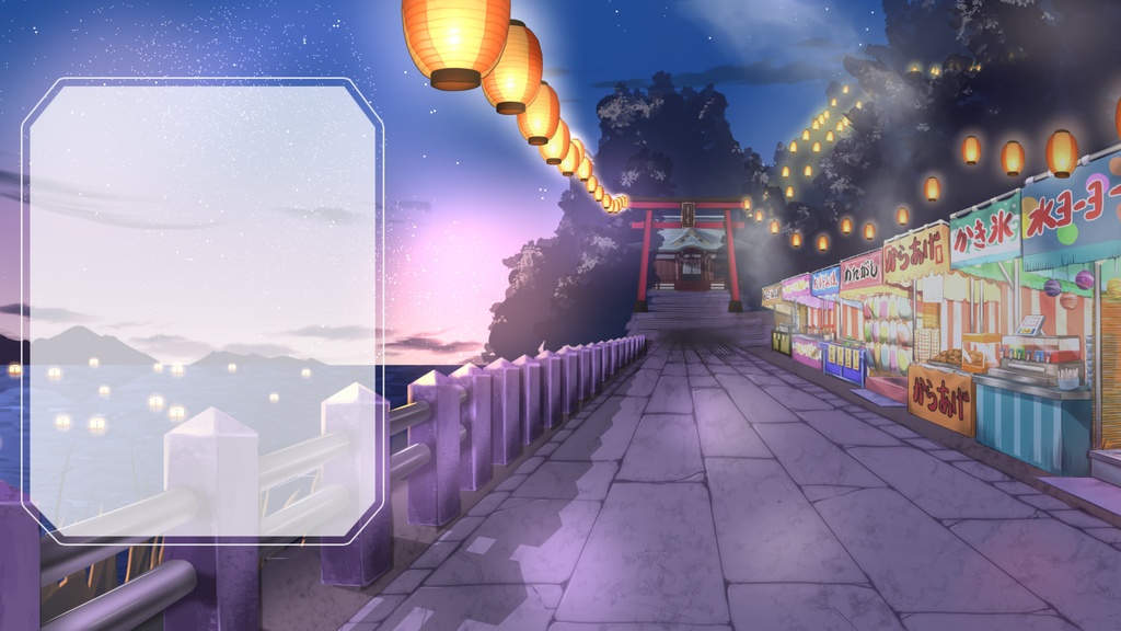 【ループ動画背景】屋台!花火!灯篭流し9種類!