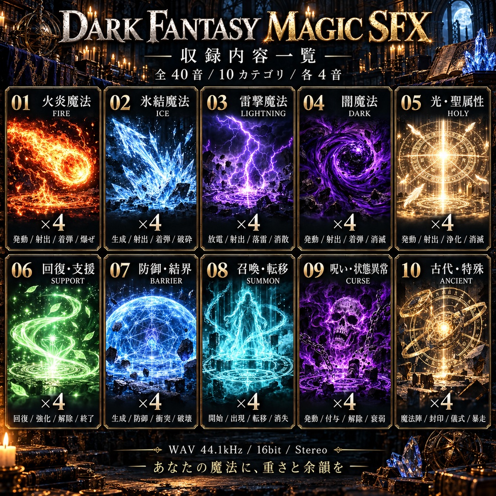 Dark Fantasy Magic SFX – 40 Magical Sound Effects