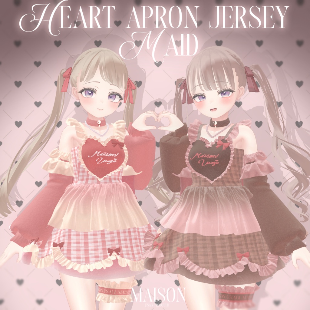 [ 限定PRICE!! 〜1/31 ] Heart Apron Jersey Maid