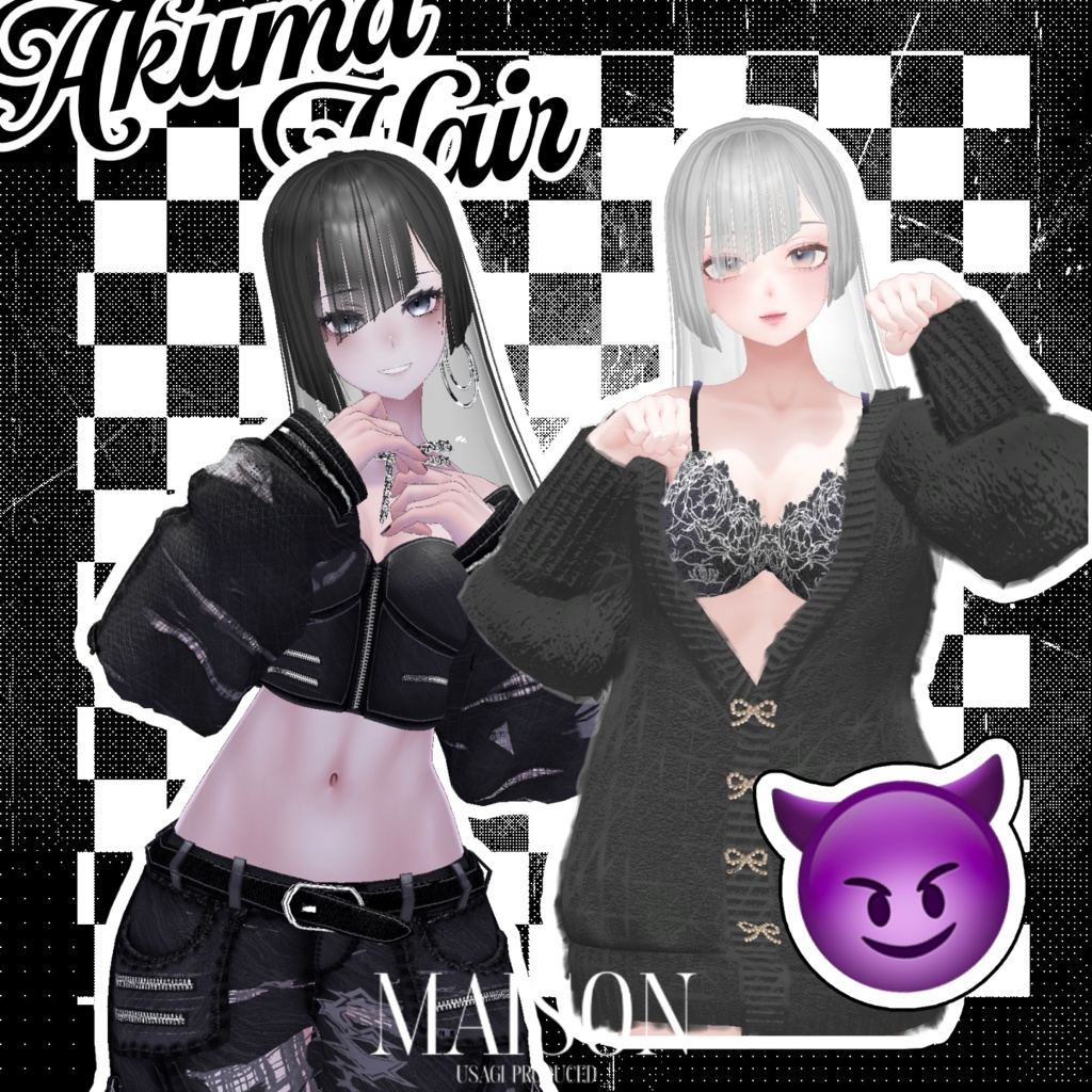 [VRC Hair] 👿あくまHair👿+丸めがね 缩略图 7