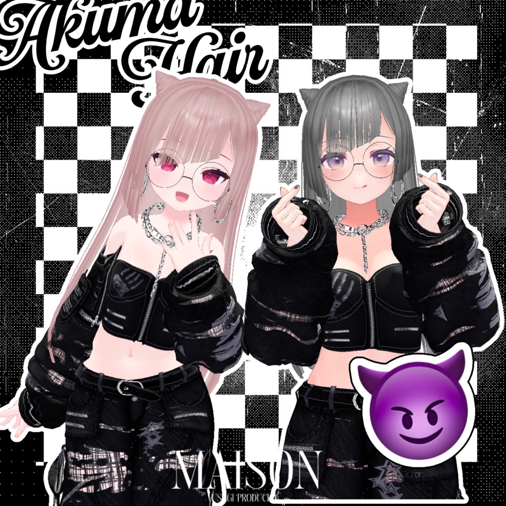 [VRC Hair] 👿あくまHair👿+丸めがね 缩略图 4