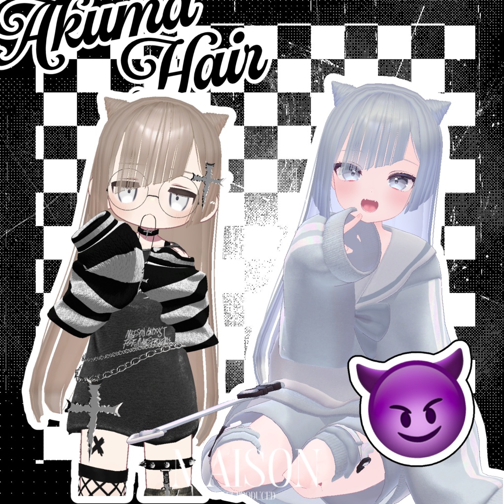 [VRC Hair] 👿あくまHair👿+丸めがね 缩略图 5