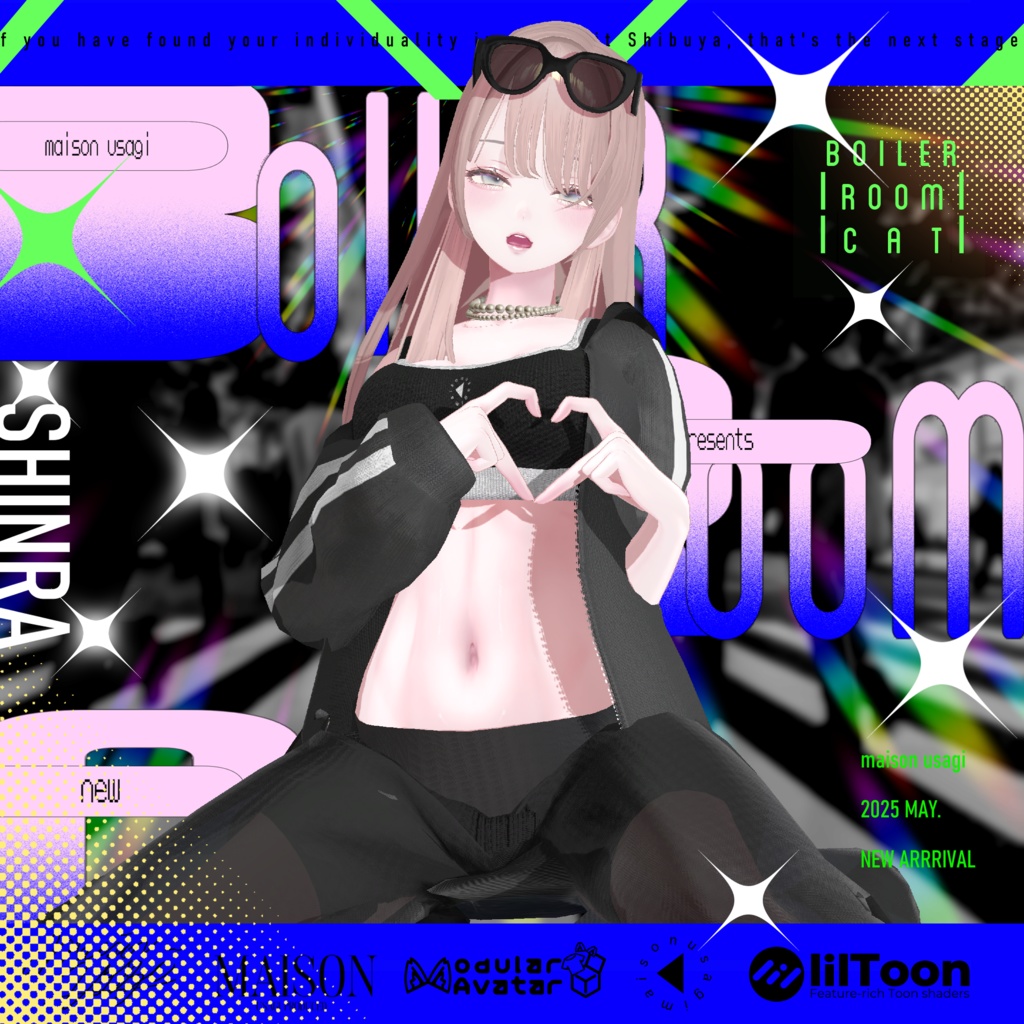 【Hair付き!】💗Boiler Room Cat💙【16Avatars対応】#Maison_Usagi091