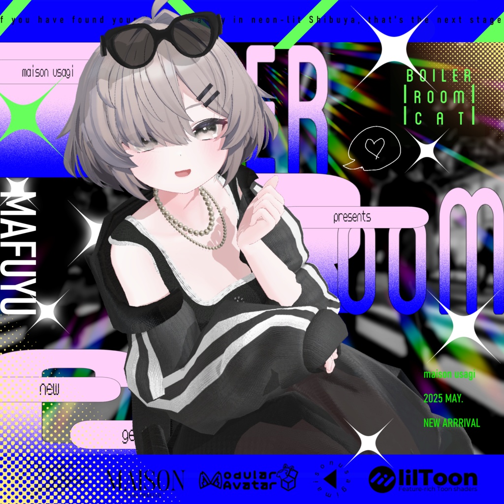 【Hair付き!】💗Boiler Room Cat💙【16Avatars対応】#Maison_Usagi091