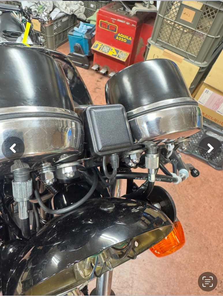 CB400four(ヨンフォア)ちょい上げメーターアップステー・アゲインアップメーターステー用ETCアンテナ取付ステー