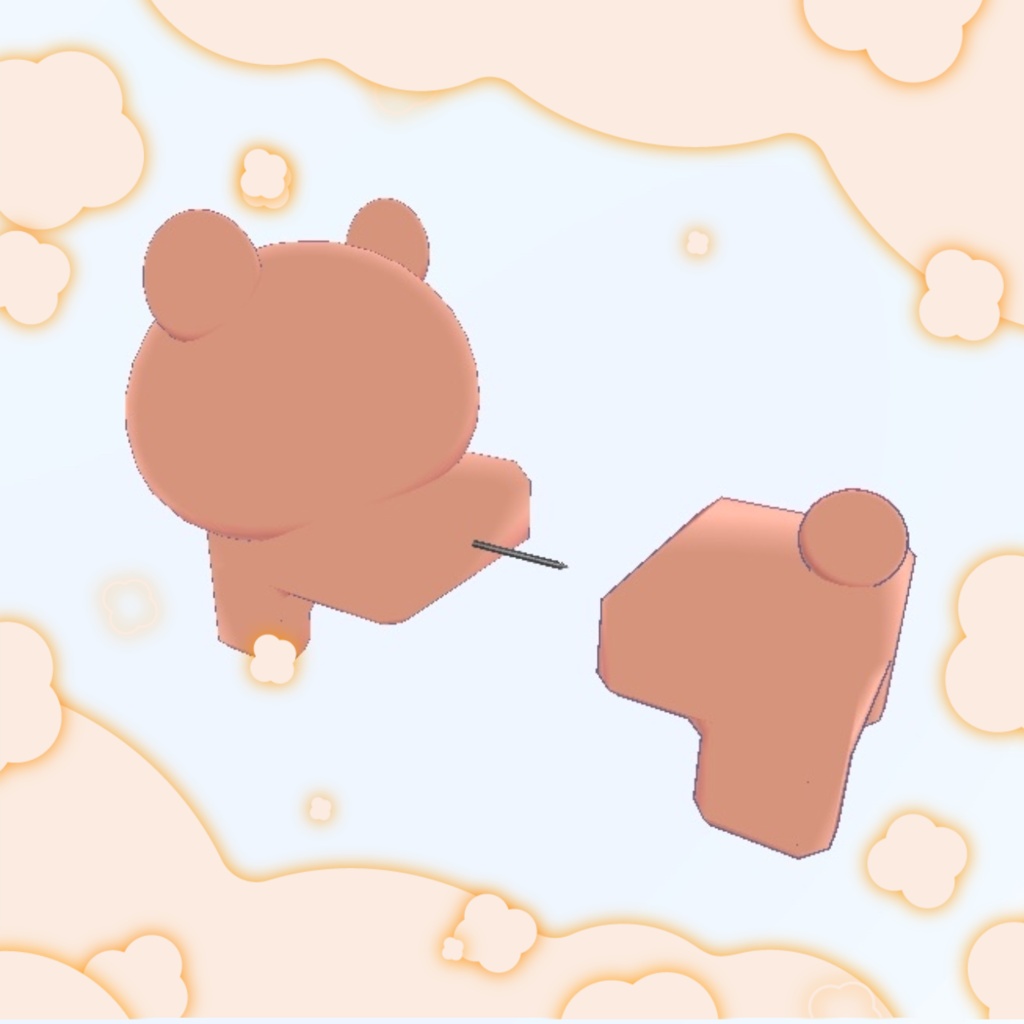 飛び出すくまさんピアス