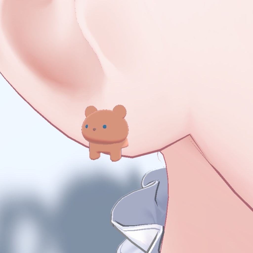 飛び出すくまさんピアス