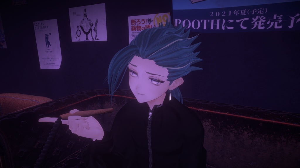 荒くれ者ヘアー【VRchat想定ヘアー】