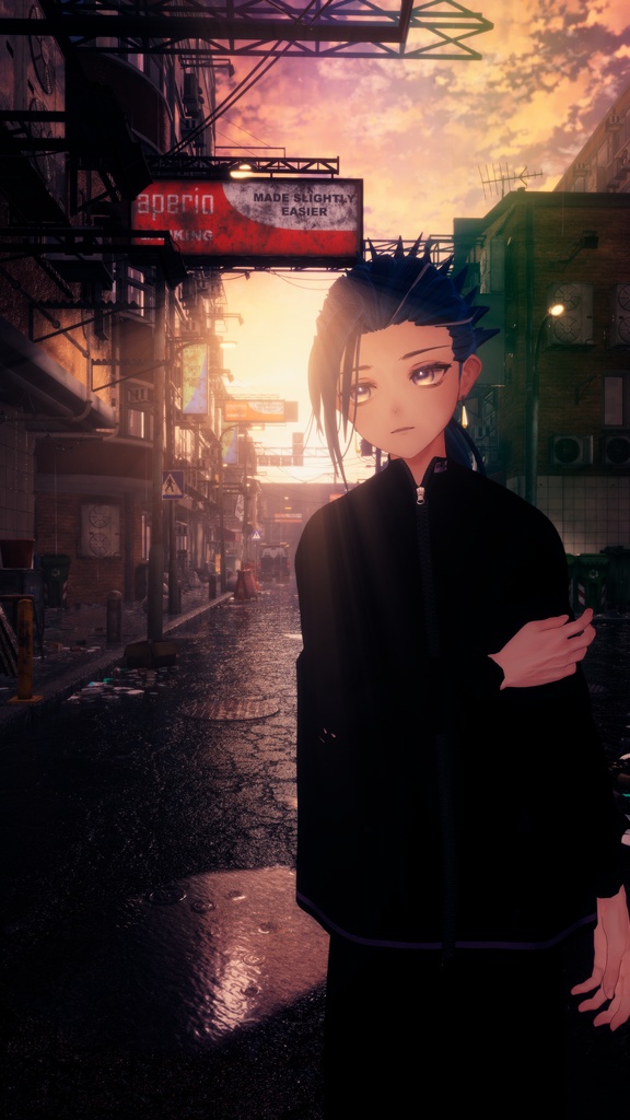 荒くれ者ヘアー【VRchat想定ヘアー】