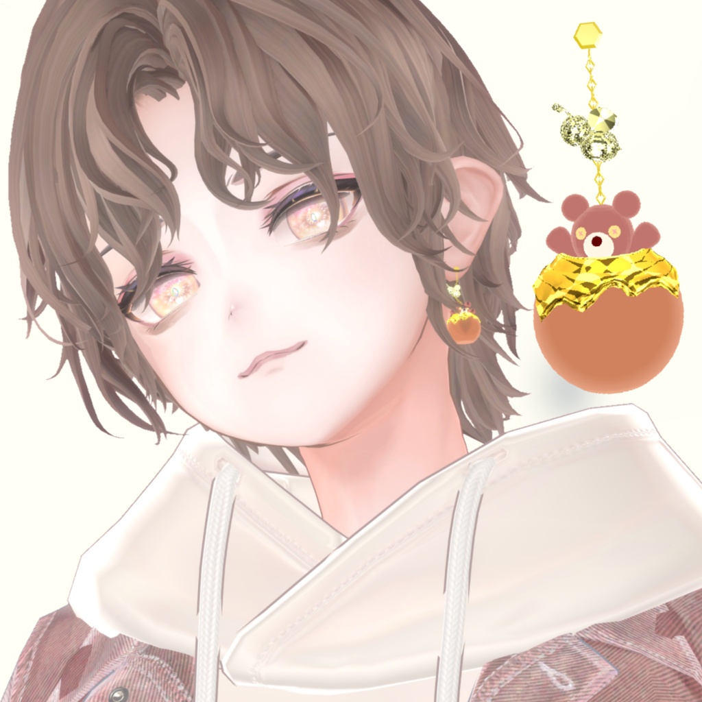 はちみつ泥棒のくまピアス Honey-Stealing Bear Earrings