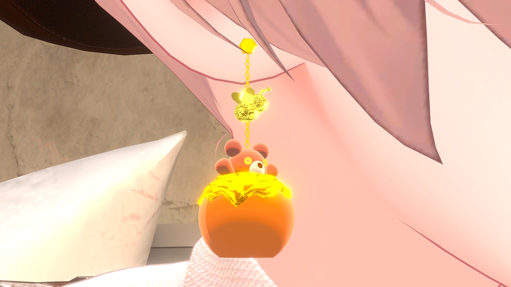 はちみつ泥棒のくまピアス Honey-Stealing Bear Earrings
