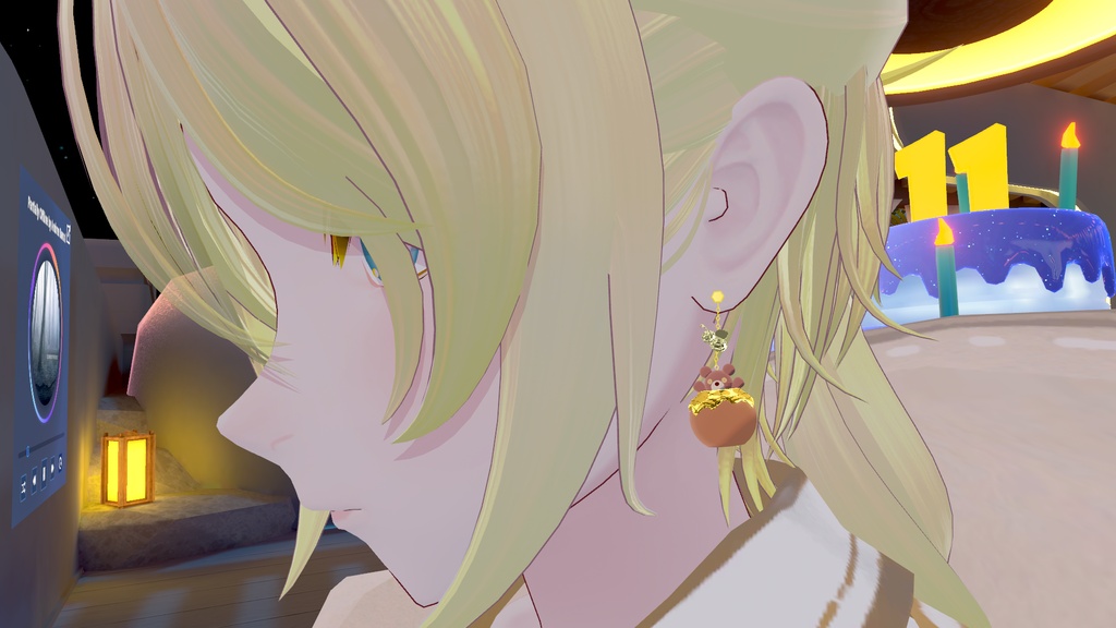 はちみつ泥棒のくまピアス Honey-Stealing Bear Earrings