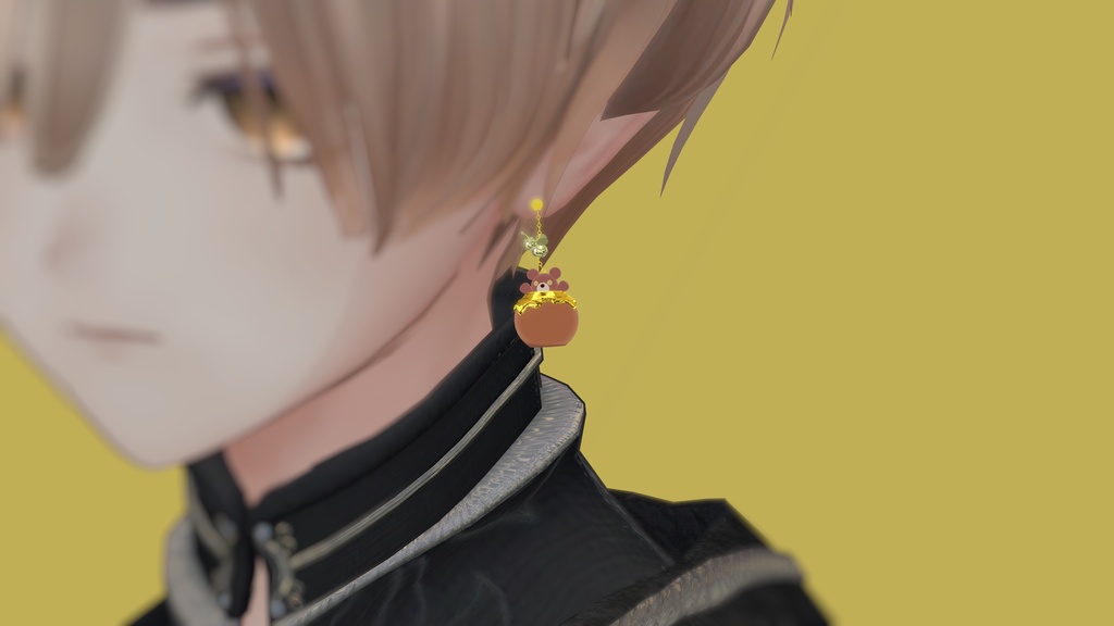 はちみつ泥棒のくまピアス Honey-Stealing Bear Earrings