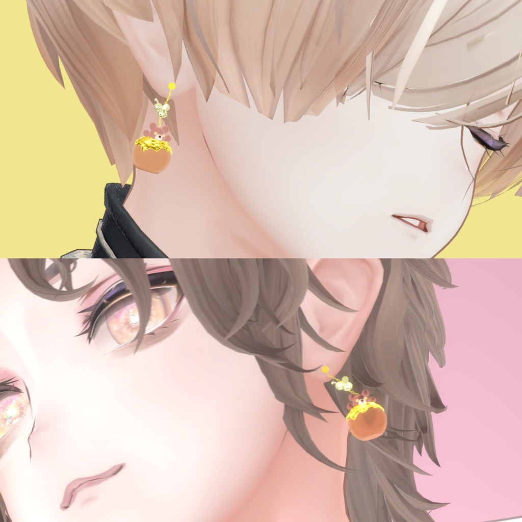 はちみつ泥棒のくまピアス Honey-Stealing Bear Earrings