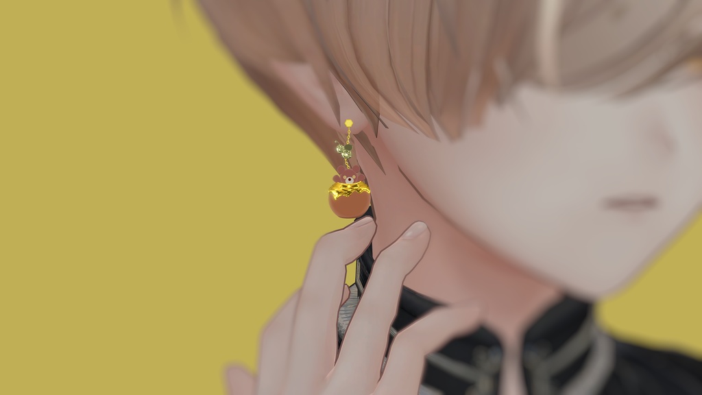 はちみつ泥棒のくまピアス Honey-Stealing Bear Earrings