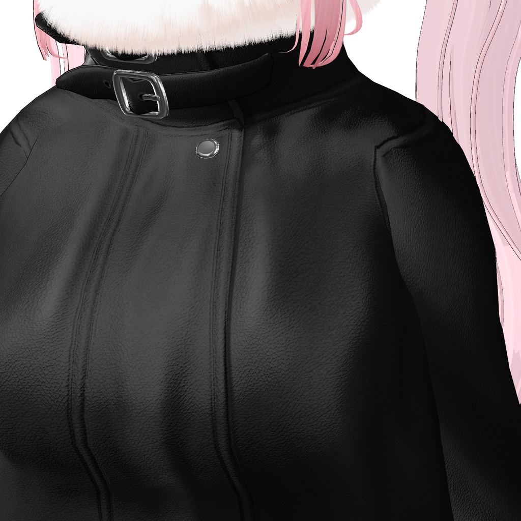 【3アバター対応】Fur leather jacket coordination