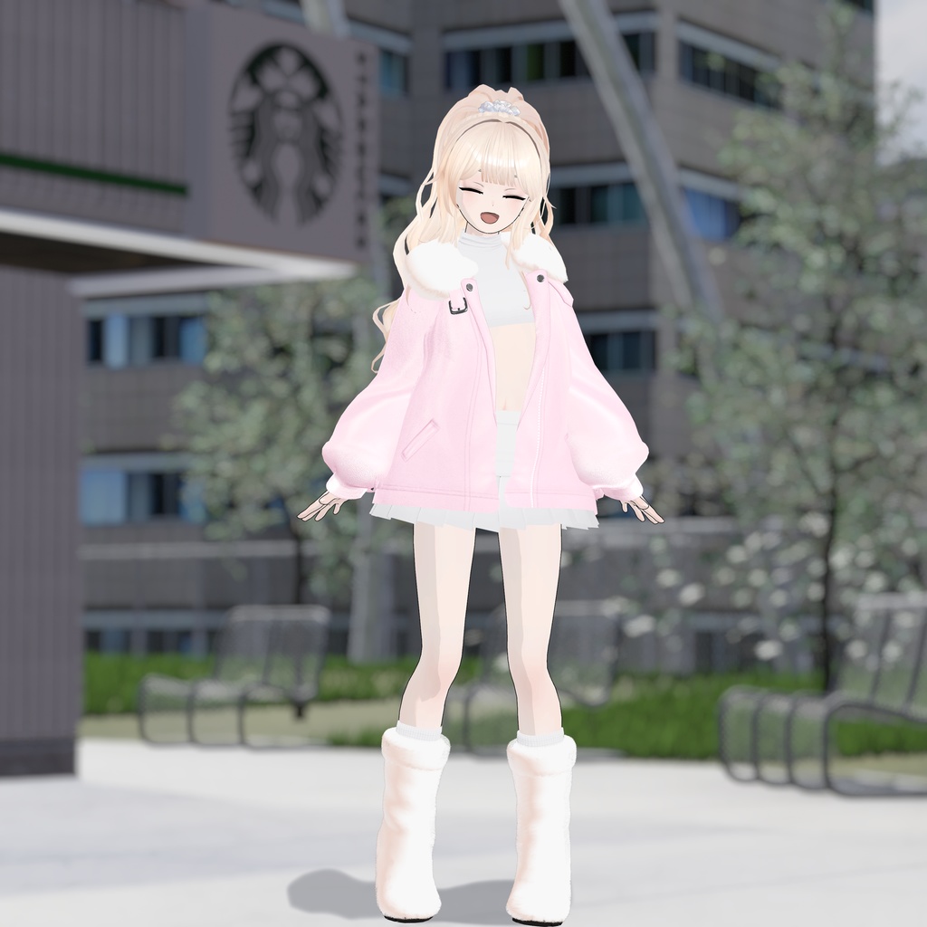 【Maya, Grus, Yugi, Miyo】Fur leather jacket coordination