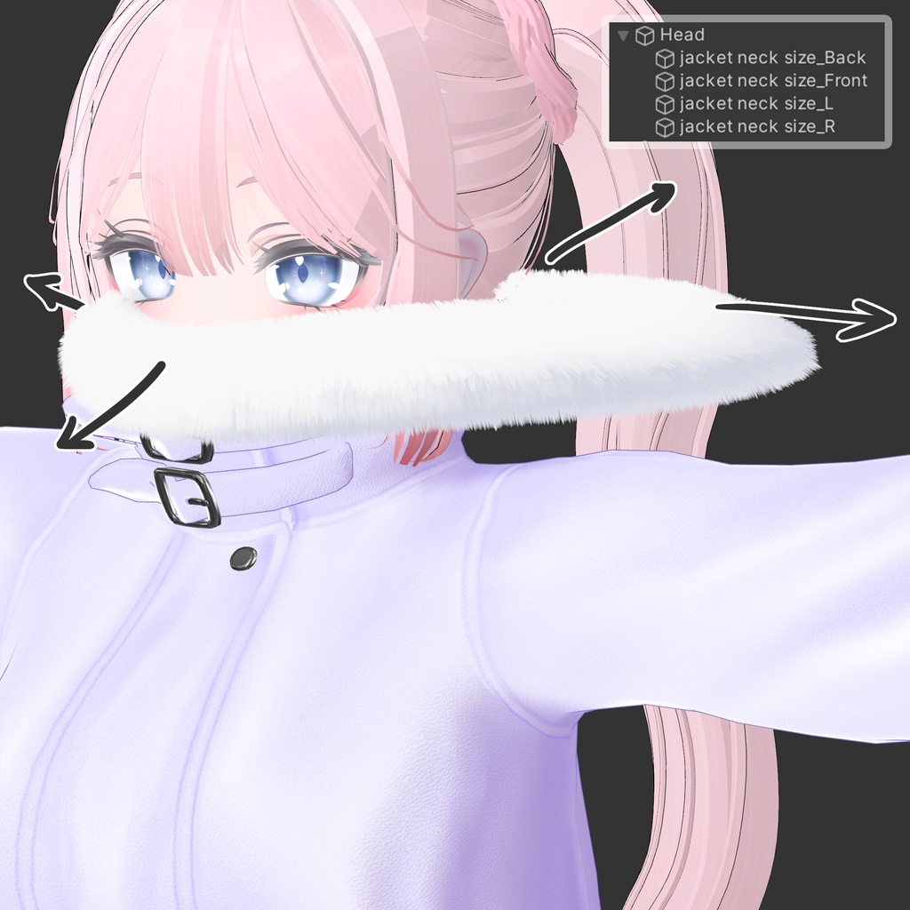 【Maya, Grus, Yugi, Miyo】Fur leather jacket coordination