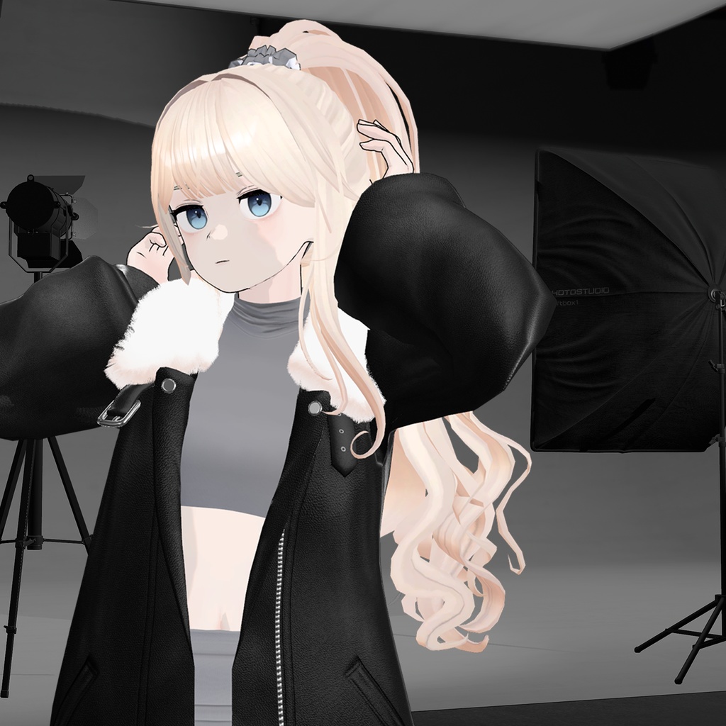 【Maya, Grus, Yugi, Miyo】Fur leather jacket coordination