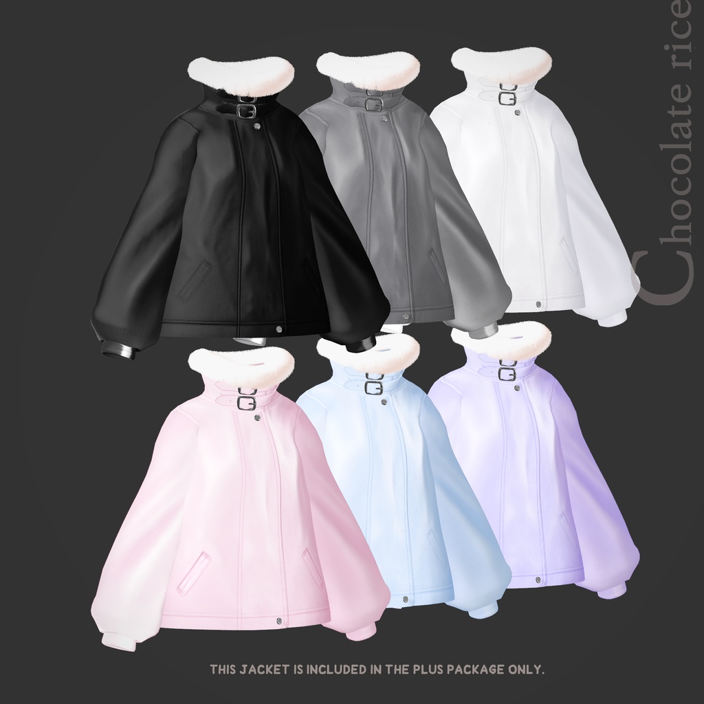 【Maya, Grus, Yugi, Miyo】Fur leather jacket coordination