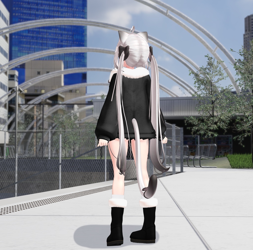 【Maya, Grus, Yugi, Miyo】Fur leather jacket coordination