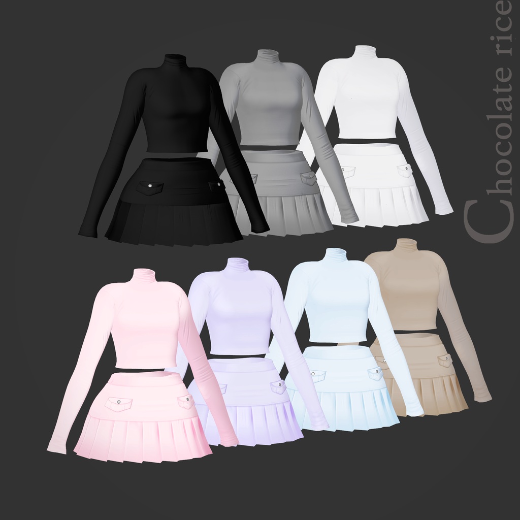 【Maya, Grus, Yugi, Miyo】Fur leather jacket coordination