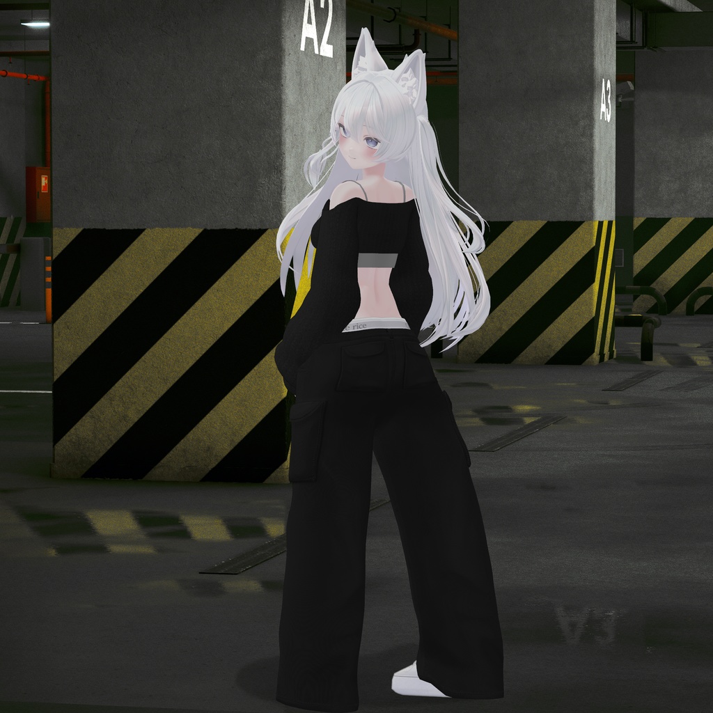 【ライム Lime】 cargo pants coordination