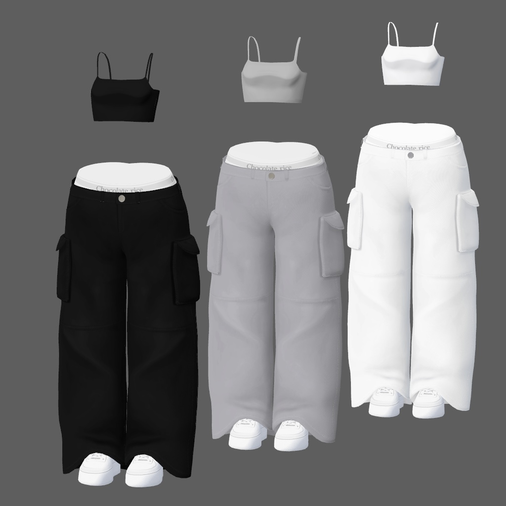 【ライム Lime】 cargo pants coordination