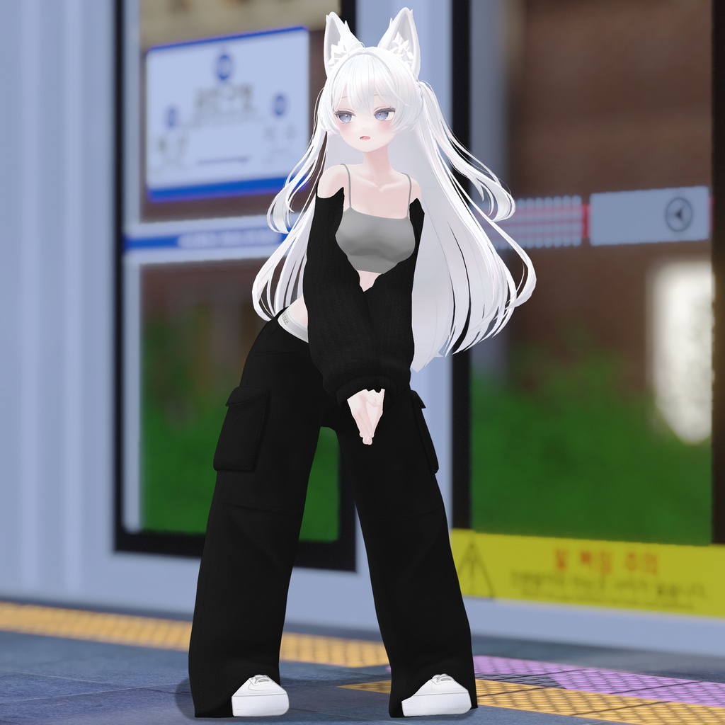 【ライム Lime】 cargo pants coordination