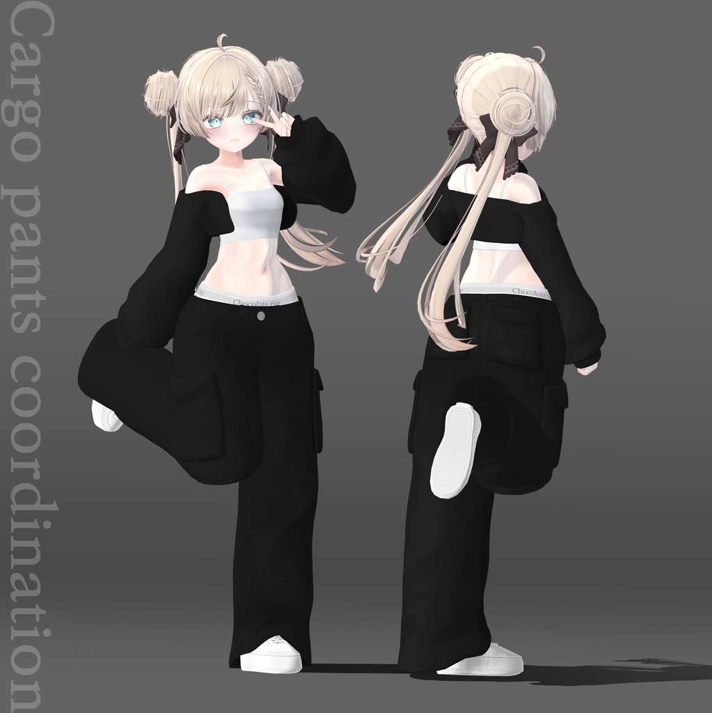 【Manuka】 Cargo pants coordination