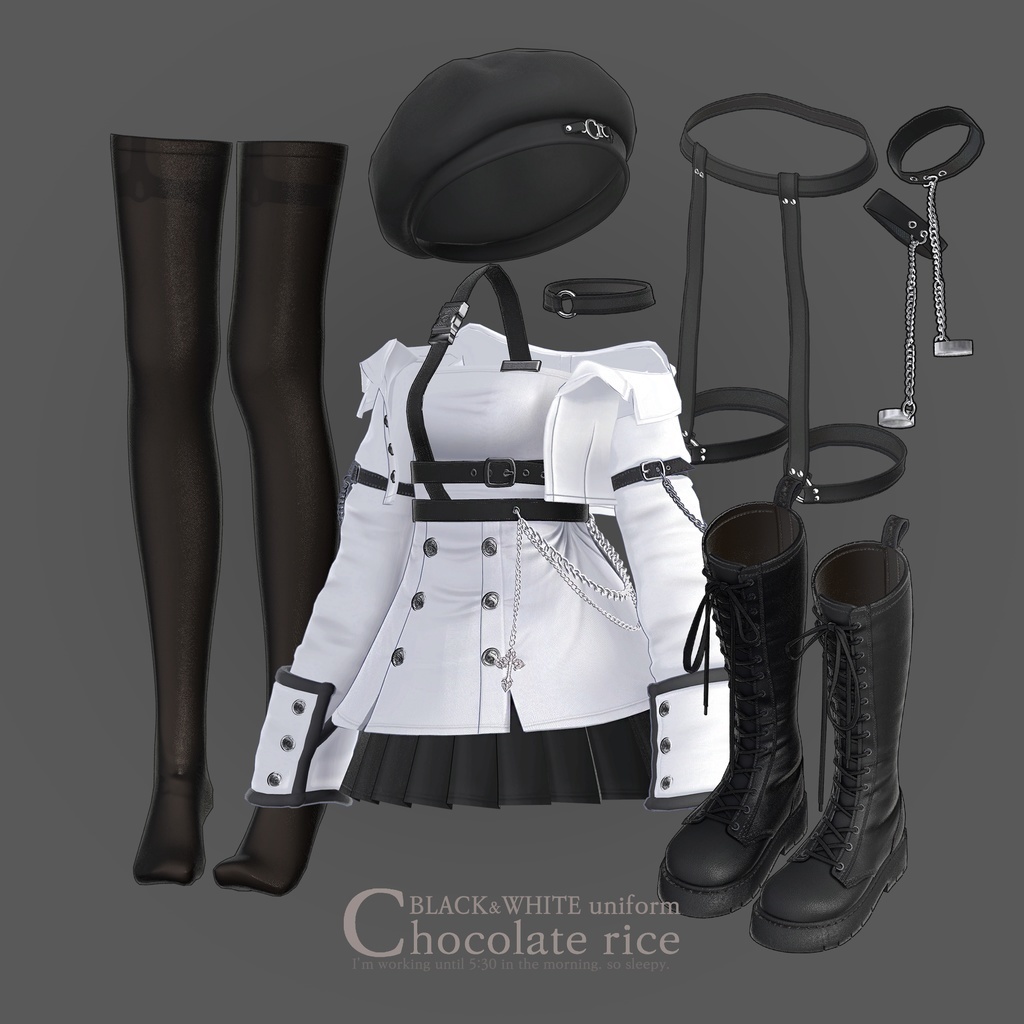 【Sio 対応】 BLACK&WHITE_Uniform