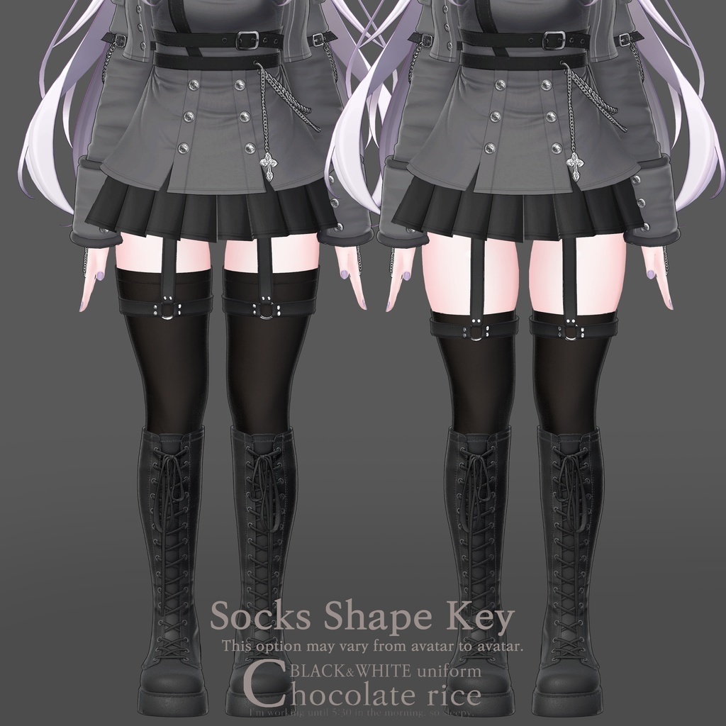 【Sio 対応】 BLACK&WHITE_Uniform