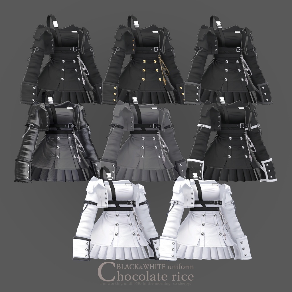 【Sio 対応】 BLACK&WHITE_Uniform