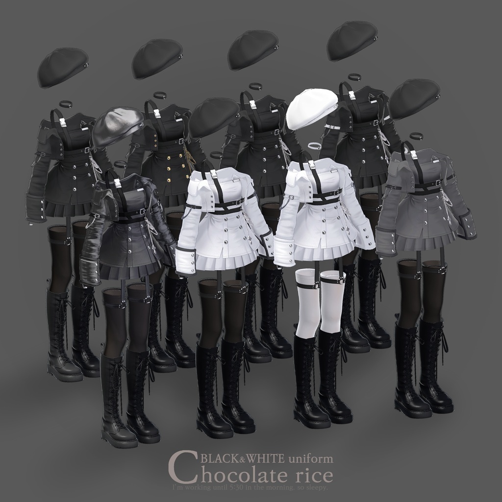 【Sio 対応】 BLACK&WHITE_Uniform