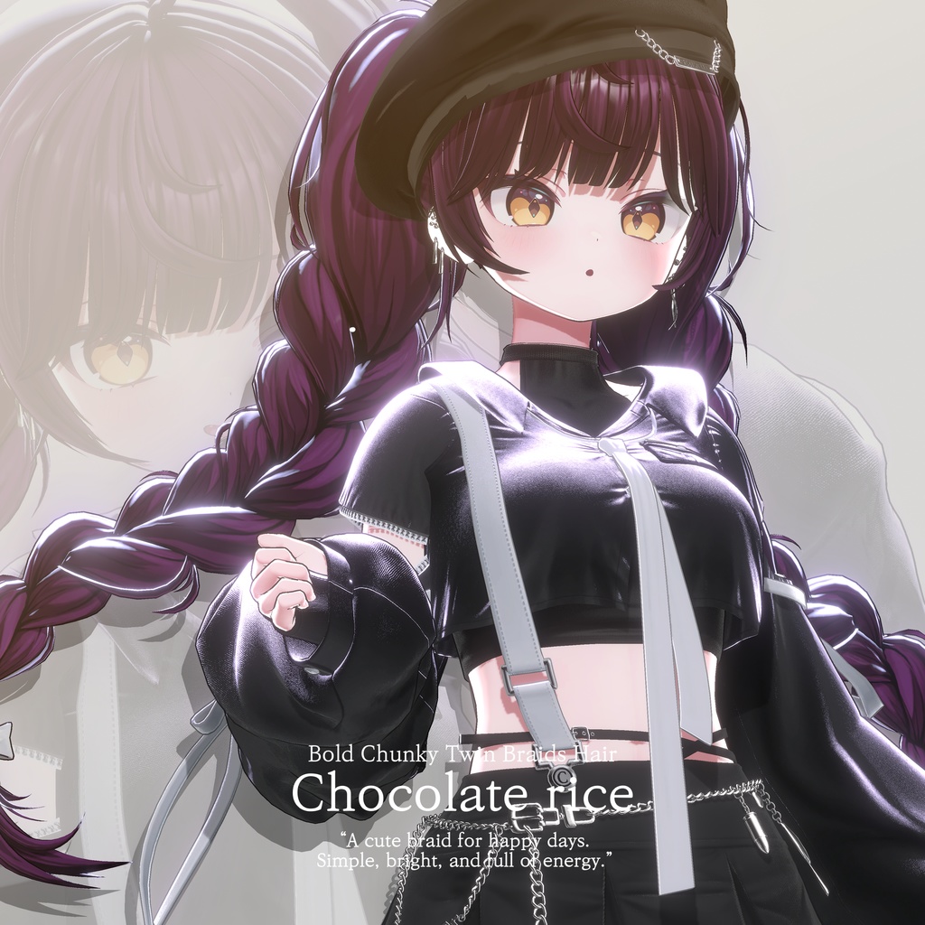 【 𝐁𝐨𝐥𝐝 𝐂𝐡𝐮𝐧𝐤𝐲 𝐓𝐰𝐢𝐧 𝐁𝐫𝐚𝐢𝐝𝐬 𝐇𝐚𝐢𝐫 】