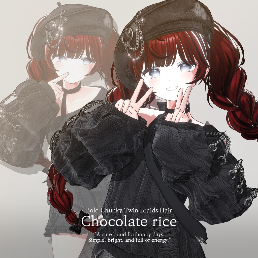 【 𝐁𝐨𝐥𝐝 𝐂𝐡𝐮𝐧𝐤𝐲 𝐓𝐰𝐢𝐧 𝐁𝐫𝐚𝐢𝐝𝐬 𝐇𝐚𝐢𝐫 】