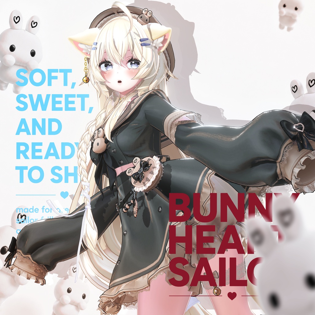 ✨✨✨ フルパック24時間限定 50% OFF ✨✨✨ /// 🎀 Bunny Heart Sailor🎀 /// アバター単体 30% OFF : 2,000円 → 1390円