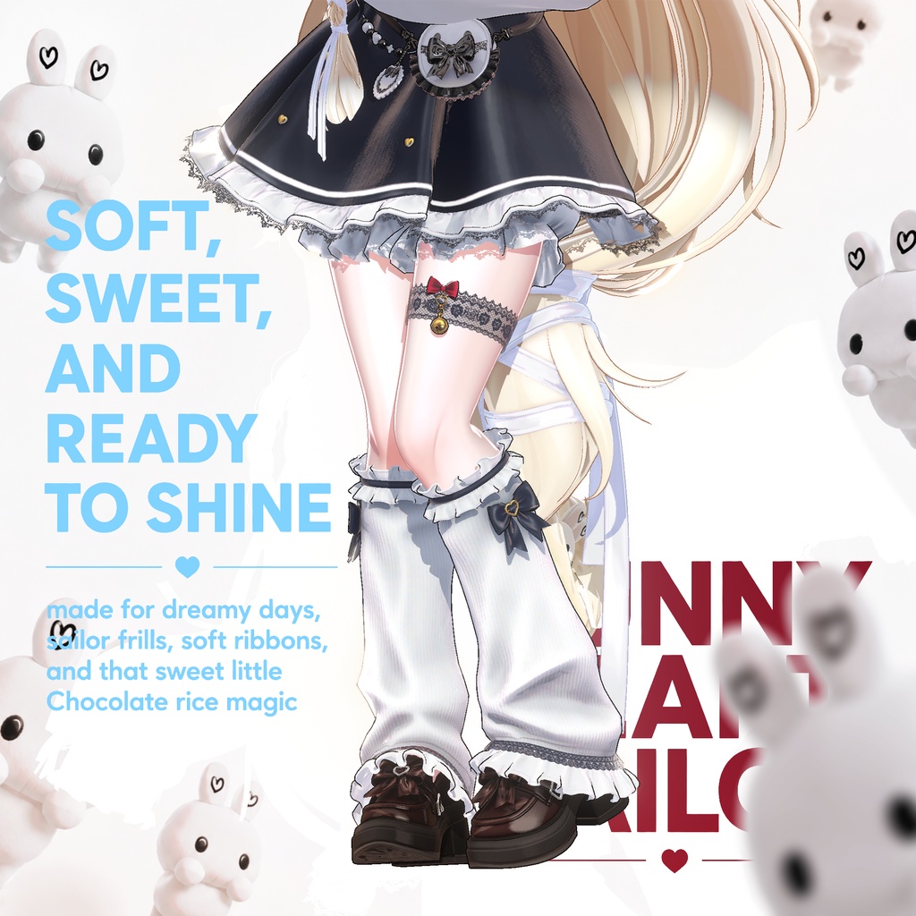 ✨✨✨ フルパック24時間限定 50% OFF ✨✨✨ /// 🎀 Bunny Heart Sailor🎀 /// アバター単体 30% OFF : 2,000円 → 1390円