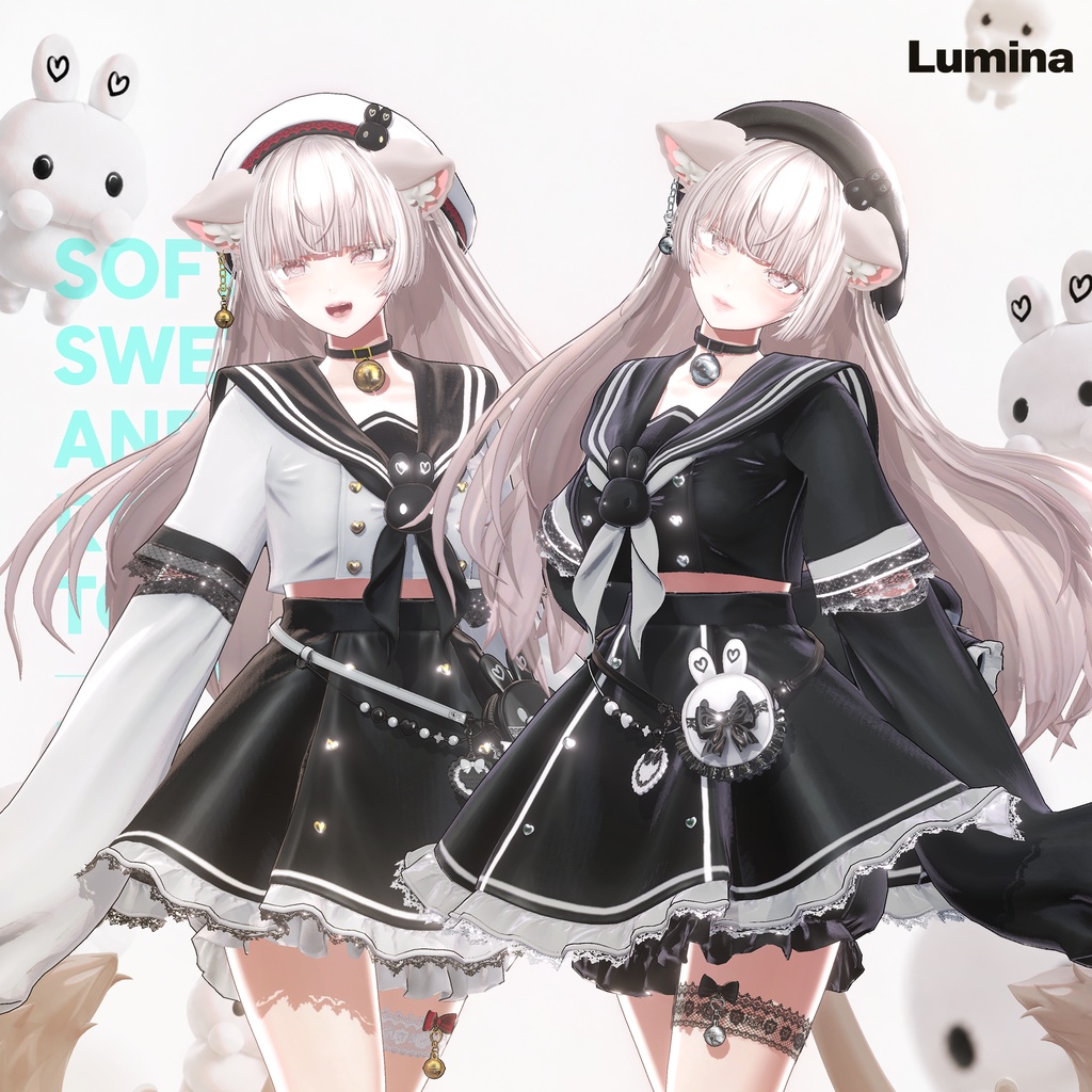 ✨✨✨ フルパック24時間限定 50% OFF ✨✨✨ /// 🎀 Bunny Heart Sailor🎀 /// アバター単体 30% OFF : 2,000円 → 1390円