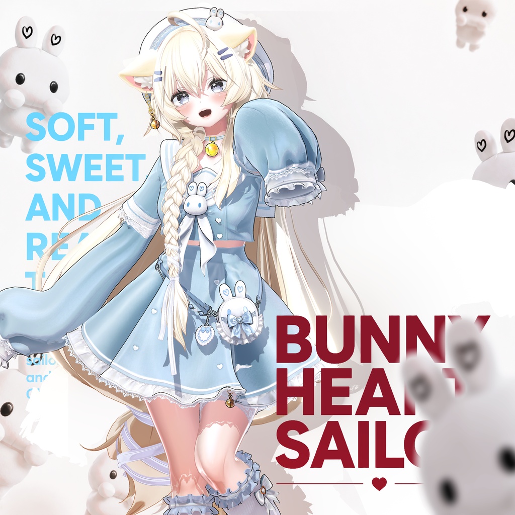 ✨✨✨ フルパック24時間限定 50% OFF ✨✨✨ /// 🎀 Bunny Heart Sailor🎀 /// アバター単体 30% OFF : 2,000円 → 1390円